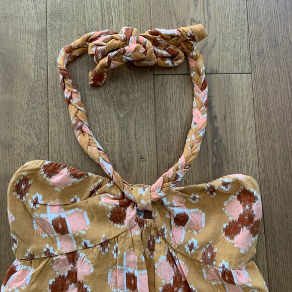 Women's Aerie Halter Strapless Maxi Linen Blend Sundress Boho Beachy Size S - Picture 8 of 13